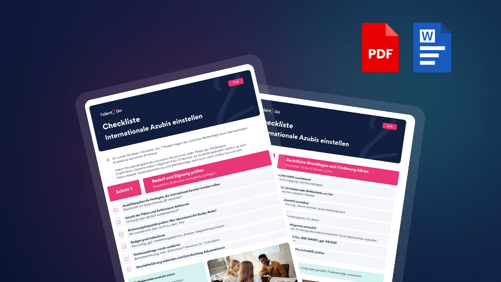 Checkliste Internationale Azubis
