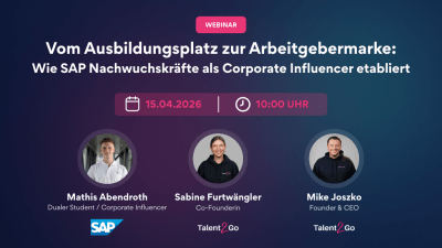 Webinar: Wie SAP Nachwuchskräfte als Corporate Influencer etabliert