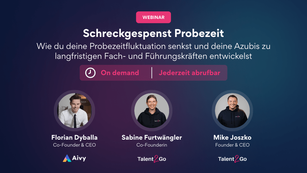 Webinar Talent2Go - Schreckgespenst- Probezeit