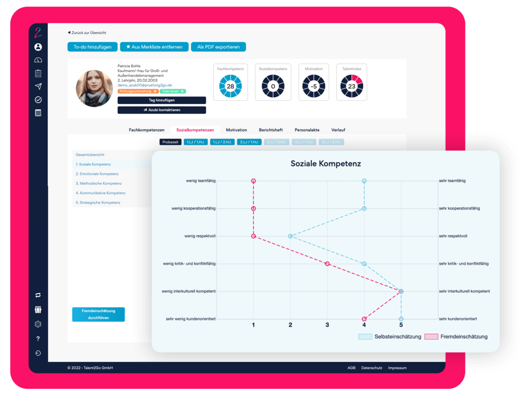 Ausbildungsmanagement Software Talent2Go