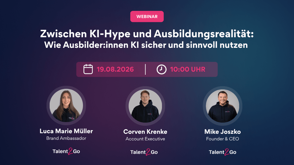 Webinar: Zwischen KI-Hype & Ausbildungsrealität: Wie Ausbilder:innen KI sicher und sinnvoll nutzen