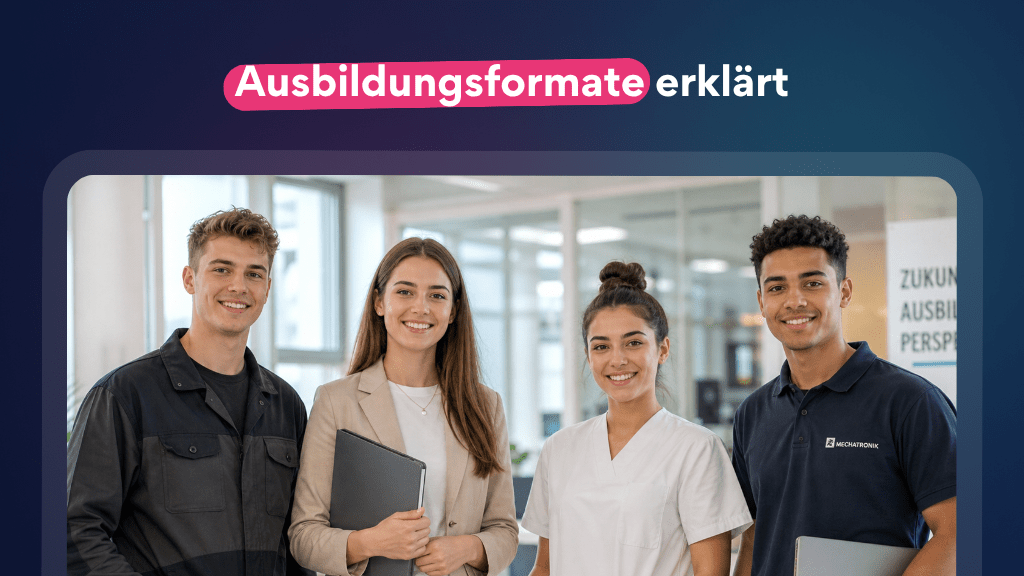 Verschiedene Ausbildungsformate erklärt (KI-generiert)