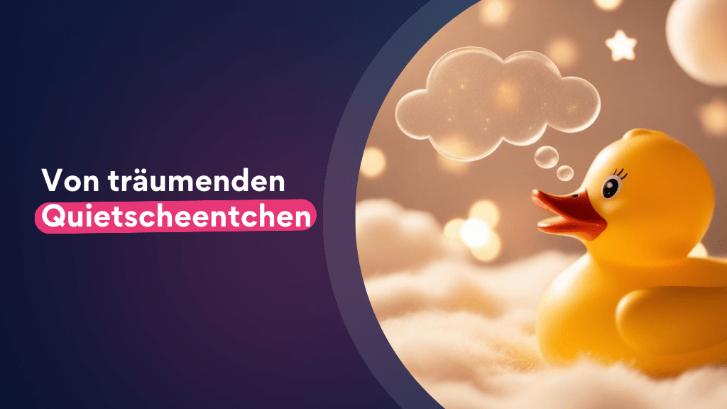 Von träumenden Quietscheentchen (KI-generiert)
