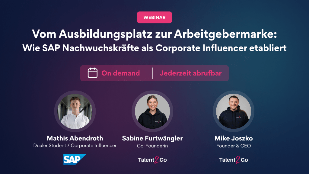 Webinar: Wie SAP Nachwuchskräfte als Corporate Influencer etabliert