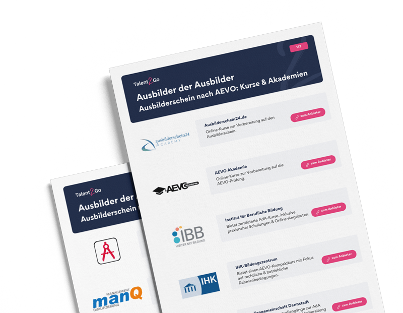 One-Pager: Ausbilderschein - Ausbilder werden